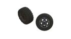 Arrma Ersatzteil Ragnarok Mt Tire ST Glued (Black Chrome) (2) / ARA550053