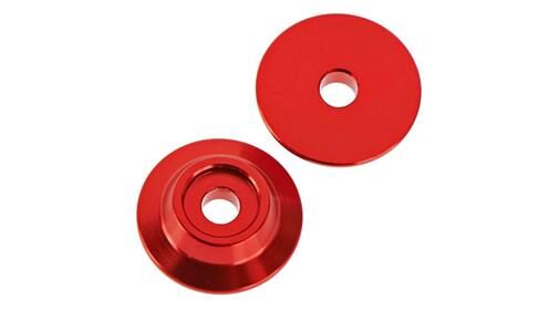ARRMA Heckflügel Aluminium Button rot (Paar) / ARAC9690