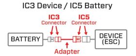 Spektrum Smart Adapterkabel IC3 Akku zu IC5 Regler  /...