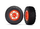 TRAXXAS Reifen auf Felge SCT Split-Spoke orange (2) 4WD v/h, 2WD h ( / TRX5892