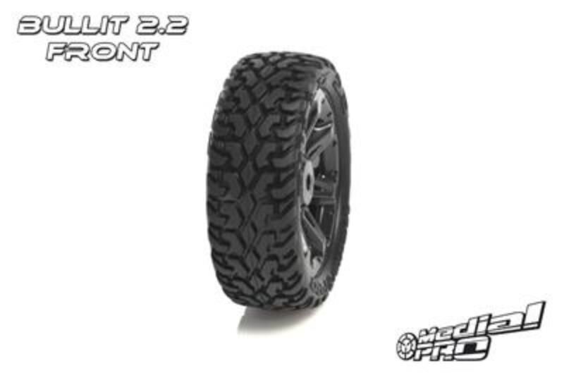 Medial Pro Sport Reifen und Felgen verklebt Bullit 2.2 Schwarze Felgen Vorder Bandit/VXL / MP-5305