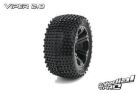 Medial Pro Sport Reifen und Felgen verklebt Viper 2.8 Schwarze Felgen Vorder Jato, Nitro Sport, Nitro Rustler / MP-5525