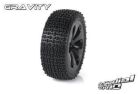 Medial Pro Racing Reifen und Felgen verklebt Gravity M3 Soft Schwarze Felgen Vorder SLASH 2WD / MP-6155-M3