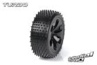 Medial Pro Racing Reifen und Felgen verklebt Turbo M4 Super Soft Schwarze Felgen Vorder SLASH 2WD / MP-6165-M4