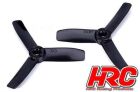 HRC Racing FPV Racing Propeller 3-blades Nylon Fiber 3030 Type ID M5 / 7mm Hub 1x CW + 1x CCW Black / HRC34Y3030K