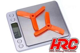 HRC Racing FPV Racing Propeller 3-blades Nylon Fiber 3030 Type ID M5 / 7mm Hub 1x CW + 1x CCW Red / HRC34Y3030R