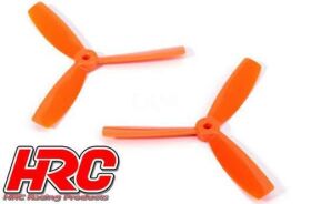 HRC Racing FPV Racing Propeller 3-blades Nylon Fiber 5045 Type ID M5 / 7mm Hub 1x CW + 1x CCW Orange / HRC34Y5045O