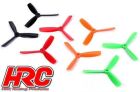 HRC Racing FPV Racing Propeller 3-blades Nylon Fiber 5045 Type ID M5 / 7mm Hub 1x CW + 1x CCW Red / HRC34Y5045R