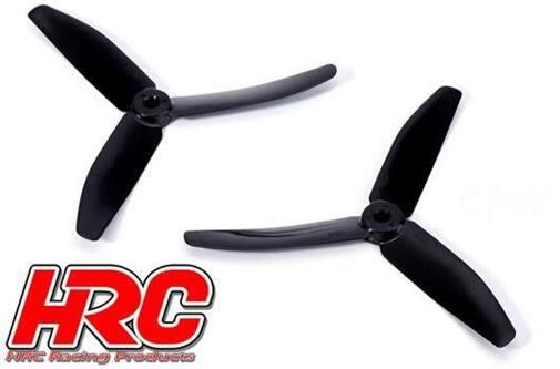 HRC Racing FPV Racing Propeller 3-blades Nylon Fiber 5050 Type ID M5 / 7mm Hub 1x CW + 1x CCW Black / HRC34Y5050K