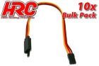 HRC Servo Verlängerungs Kabel mit Clip Männchen/Weibchen JR typ 20cm Länge BULK 10 Stk. / HRC9241CLB