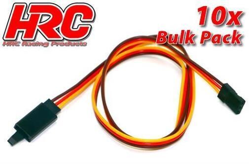 HRC Servo Verlängerungs Kabel mit Clip Männchen/Weibchen JR typ 50cm Länge BULK 10 Stk. / HRC9244CLB