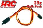 HRC Servo Verlängerungs Kabel mit Clip Männchen/Weibchen JR typ 50cm Länge BULK 10 Stk. / HRC9244CLB