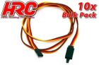 HRC Racing Servo Verlängerungs Kabel mit Clip Männchen/Weibchen JR typ 100cm Länge BULK 10 Stk. / HRC9247CLB