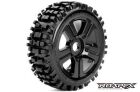 Roapex Reifen 1/8 Buggy montiert Schwarz Felgen 17mm Hex Rhythm (2 Stk.) / RXR5002-B