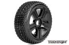Roapex Reifen 1/8 Buggy montiert Schwarz Felgen 17mm Hex Roller (2 Stk.) / RXR5003-B