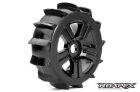Roapex Reifen 1/8 Buggy montiert Schwarz Felgen 17mm Hex Paddle (2 Stk.) / RXR5004-B