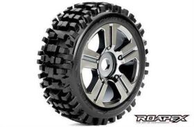 Roapex Reifen 1/8 Buggy montiert Chrome Schwarz Felgen...