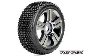 Roapex Reifen 1/8 Buggy montiert Chrome Schwarz Felgen...