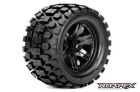 Roapex Reifen 1/10 Monster Truck montiert 0 offset Schwarz Felgen 12mm Hex Rhythm (2 Stk.) / RXR3003-B0