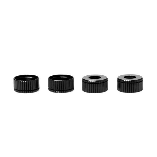 PR Racing Lower Shock Seal Cap+0.5mm- Black (4pcs) / PR66402606