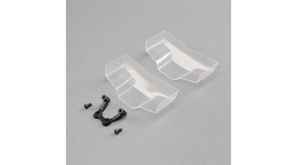 TLR / Team Losi Racing Ersatzteil Low Front Wing, Clear, with Mount (2) / TLR330010