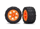 TRAXXAS Rustler® Reifen auf Felge 2.8 RXT orange / Talon Extreme (2) / TRX6773A