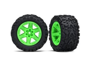 TRAXXAS Rustler Reifen auf Felge 2.8 RXT grün /...