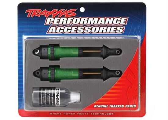 TRAXXAS Dämpfer GTR XXL Alu grün PTFE-coated +TiN shafts (2) / TRX7462G