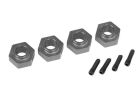 TRAXXAS Radmitnehmer 12mm 6061-T6 Alu (charcoal grau-eloxiert) (4) / TRX8269A