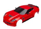 TRAXXAS Karo Chevrolet Corvette Z06 rot mit Decals montiert / TRX8386R