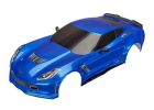 TRAXXAS Karo Chevrolet Corvette Z06 blau mit Decals montiert / TRX8386X