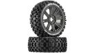 Duratrax  Six Pack Buggy C2 Mounted Spoke Black (2) / DTXC3604