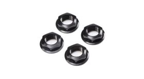 Losi Felge Mutter 17mm Flanged schwarz (4 Stück):...