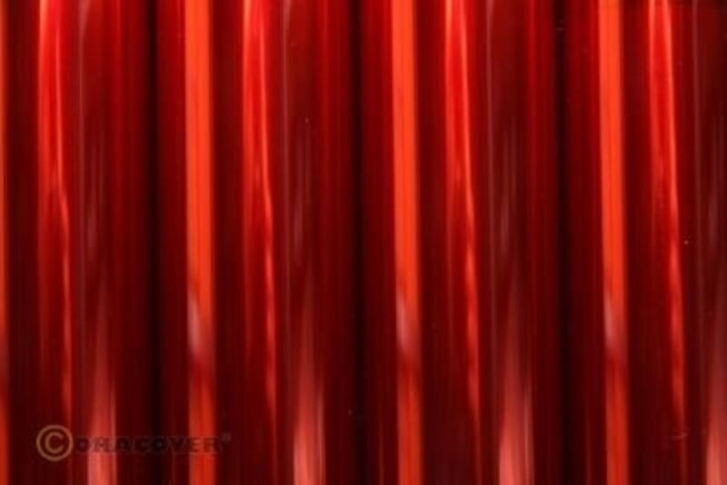 Oracover Bügelfolie Oralight light transparent rot (2 Meter) / X3093