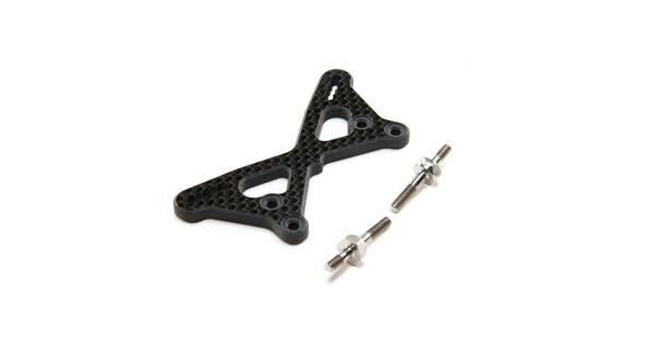 TLR / Team Losi Racing Ersatzteil Carbon Front Tower +2mm w/Ti Standoffs 22 5.0 / TLR334061