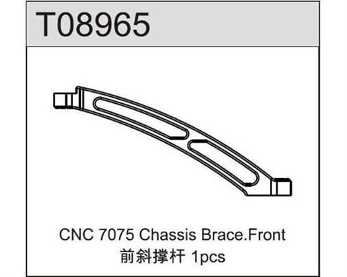 Team C Aluminium Chassisversteifung vorne T6-7075 1:8 Comp. Buggy TM8E / T08965