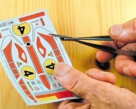 Krick Mini Schere gebogen klein mit Federmechanismus /...