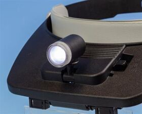 Krick Kopfbandlupe Bi-Plate mit 4 Linsen+LED / 492206