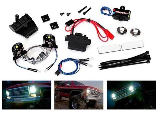 TRAXXAS LED Licht-Set komplett mit POWER SUPPLY für Chevrolet K5 Blazer 8130 Karo / TRX8038