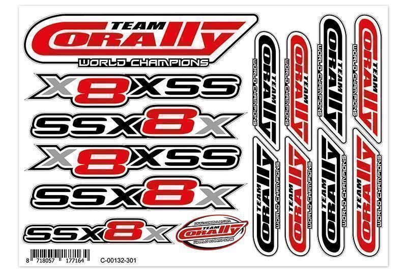Team Corally Decal sheet SSX-8X / C-00132-301