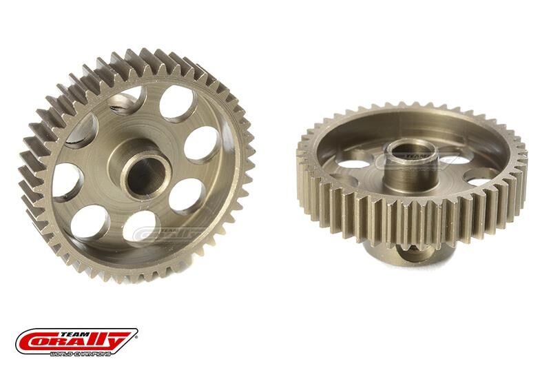 Team Corally 64 DP Motorritzel Stahl gehärtet 46 Zähne Welle 3.17mm / C-71346