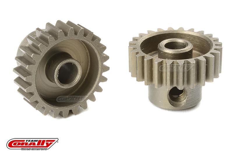 Team Corally 48 DP Motorritzel Stahl gehärtet 24 Zähne Welle 3.17mm / C-71424