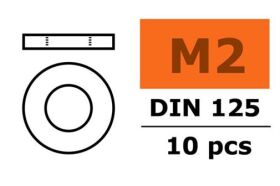 G-Force RC Unterlegscheibe M2 galvanisierter Stahl 10 St...