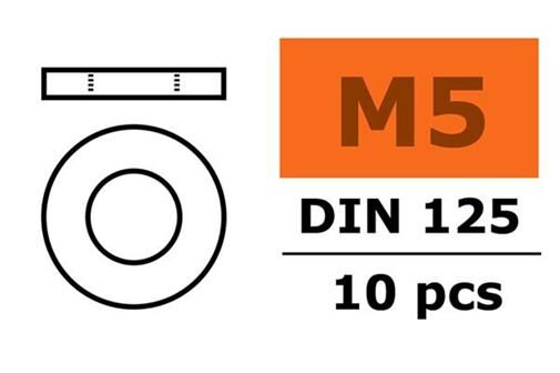 G-Force RC Unterlegscheibe M5 galvanisierter Stahl 10 St / GF-0154-007