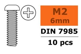 G-Force RC Linsenkopfschraube Philips M2X6 galvanisierter...