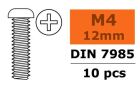 G-Force RC Linsenkopfschraube Philips M4X12 galvanisierter Stahl 10 St / GF-0170-018