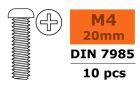 G-Force RC Linsenkopfschraube Philips M4X20 galvanisierter Stahl 10 St / GF-0170-020