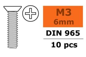 G-Force RC Senkkopfschraube Philips M3X6 galvanisierter...