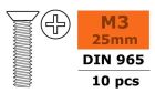 G-Force RC Senkkopfschraube Philips M3X25 galvanisierter Stahl 10 St / GF-0171-007