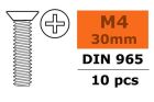G-Force RC Senkkopfschraube Philips M4X30 galvanisierter Stahl 10 St / GF-0171-016